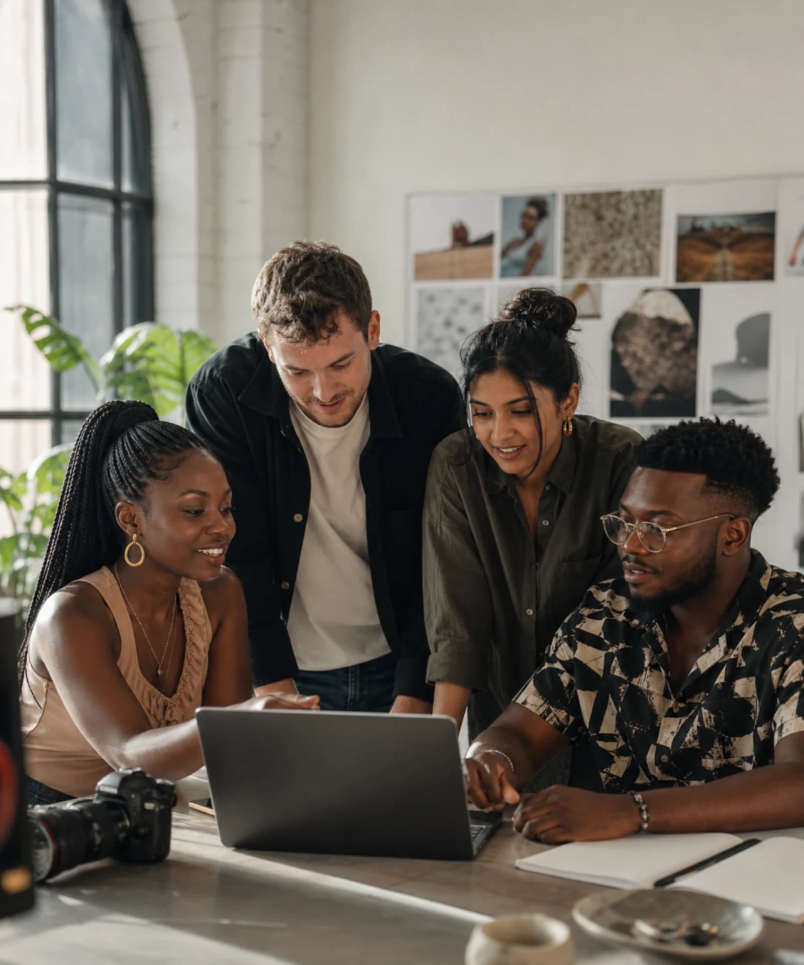 Brand and creator teams collaborating in the studio